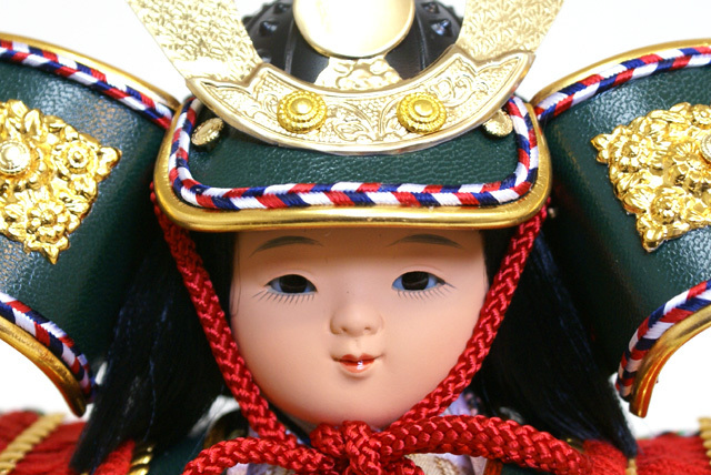 五月人形 久月 子供大将 「武芸者」武者人形 ガラスケース飾り（563161）