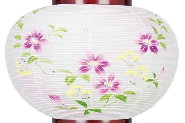 盆提灯 美吉野 絹二重絵入 10号(8431-10-444)