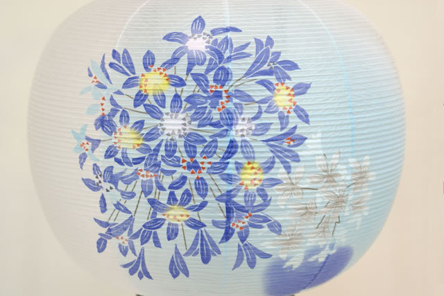 盆提灯 廻転行灯 あかり11号 綾型蒔絵 絵入 (879-7091)