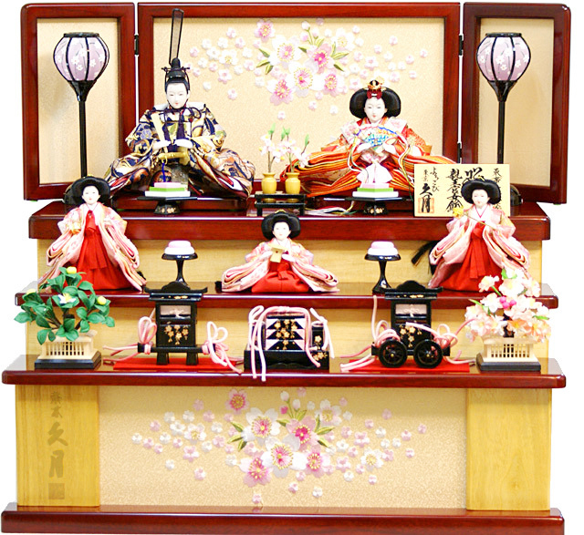 雛人形,東京久月,よろこび雛,収納式三段飾り,ひな人形,#OU-73000-1