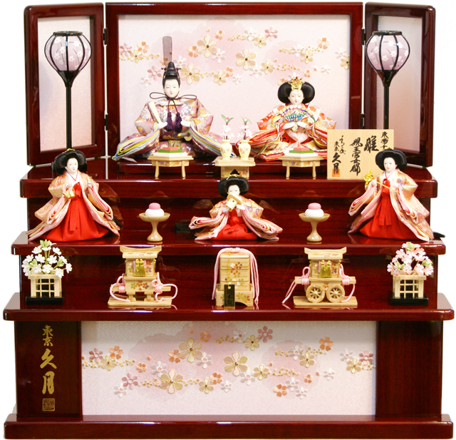雛人形,東京久月,よろこび雛,収納式三段飾り,ひな人形,#OU-73000-2