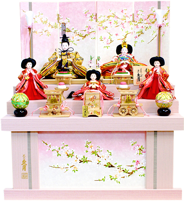 雛人形,東京久月,よろこび雛,収納式三段飾り,ひな人形,#S-35332AOU