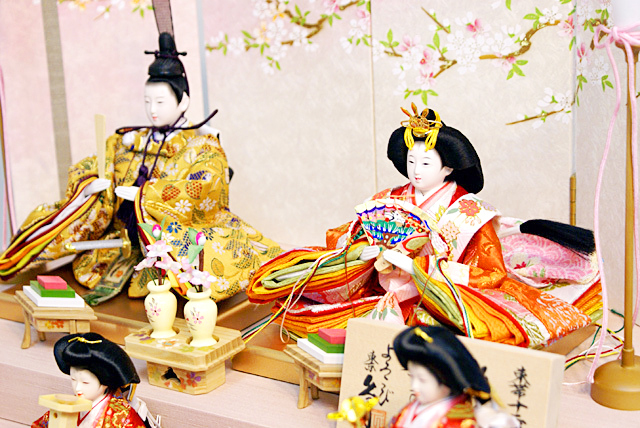雛人形,東京久月,よろこび雛,収納式三段飾り,ひな人形,#S-35332AOU 