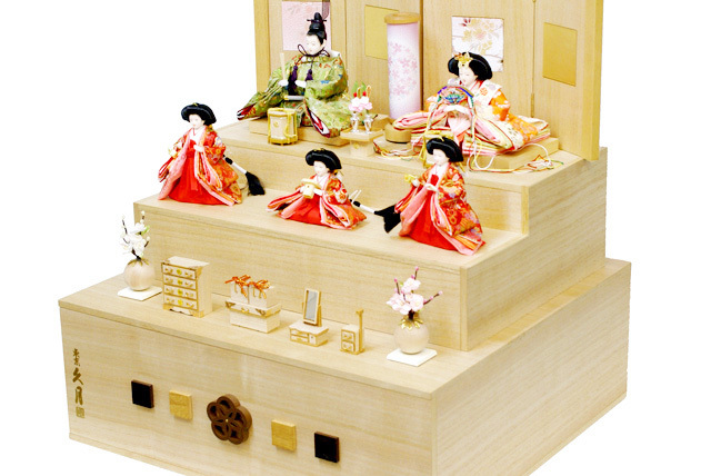 雛人形,東京久月,よろこび雛,収納式三段飾り,ひな人形,#S-35333